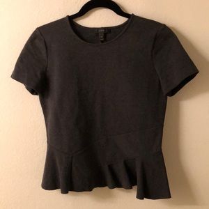 Grey Peplum shirt